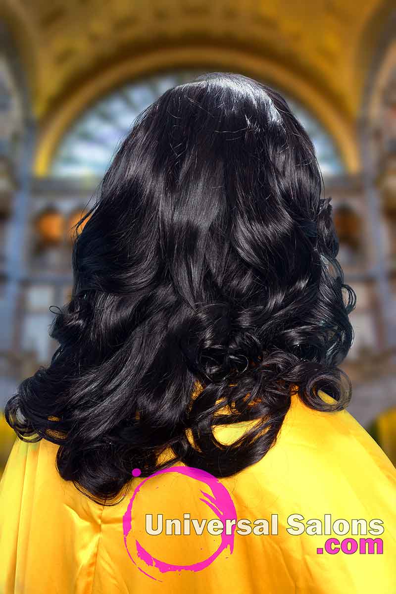 Back View of Long Hairstyle With Soft Curls