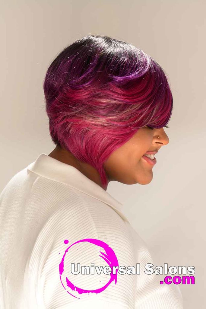 Right Smiling Bob Hairstyle for Black Women